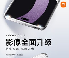 De Xiaomi Civi 2 zal de pil van de iPhone 14 Pro kopiëren. (Bron: Xiaomi)