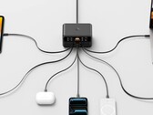 Zeven apparaten kunnen tegelijkertijd gevoed worden via USB-C of USB-A met een totaal maximum van 350 watt.