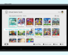 Virtueel Game Card-menu op de interface van de Nintendo Switch met populaire titels zoals The Legend of Zelda: Tears of the Kingdom, Splatoon 3 en Pokémon Scarlet. (Afbeeldingsbron: Nintendo)
