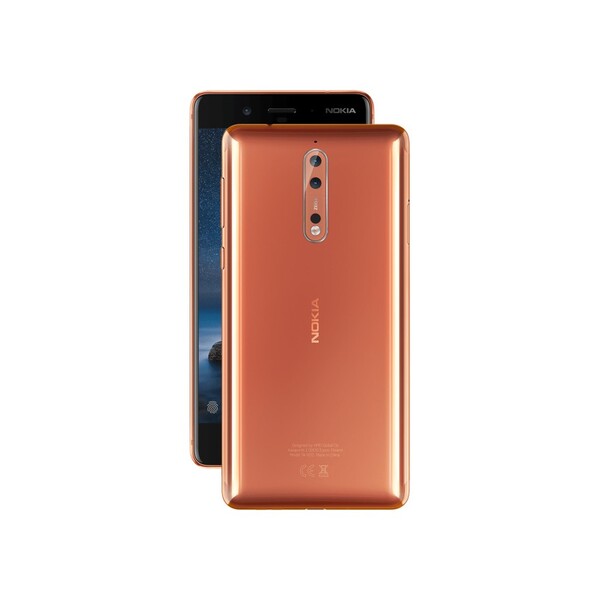 De Nokia 8 was verkrijgbaar in vier kleuren, waaronder Koper. (Afbeeldingsbron: Nokia/Waybackmachine)