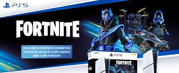 De PS5 Fortnite Cobalt Star Bundle uitgebracht voor Black Friday 2024. (Afbeeldingsbron: Sony)