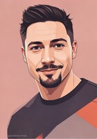 Afbeelding gegenereerd met Portrait Studio AI in de modus "Comic".