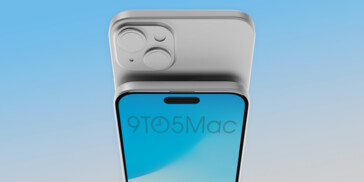 iPhone 15 Plus render. (Afbeelding Bron: 9to5Mac)