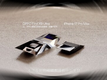 De 4x periscoopzoomcamera van de iPhone 17 Pro ziet er hier piepklein uit.