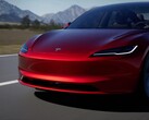 De voorkant van de opgefriste Tesla Model 3 is een van de meest drastische veranderingen aan de esthetiek van het voertuig. (Afbeeldingsbron: Tesla)