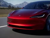 De voorkant van de opgefriste Tesla Model 3 is een van de meest drastische veranderingen aan de esthetiek van het voertuig. (Afbeeldingsbron: Tesla)