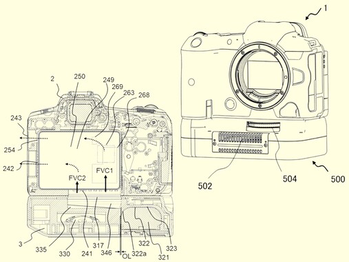 Ontwerp voor de actieve koelgreep (Afbeelding Bron: Japan Patent Platform)