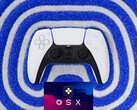 DualSense PS5-controller met haptische feedback en DSX-logo (bron: Sony PlayStation, Steam met bewerkingen)