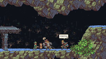 Een afbeelding van verschillende personages in Owlboy.