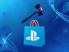 PlayStation Store-logo onder voorzittershamer weergegeven
