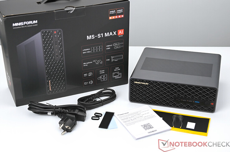 De leveringsomvang van de Minisforum MS-S1 Max