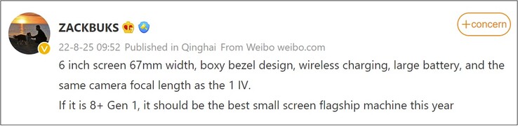 Sony Xperia 5 IV opmerkingen. (Afbeelding bron: Weibo - machine vertaald)