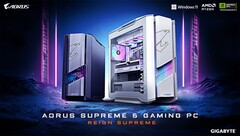 Supreme 5 beschikbaar in zwarte en &quot;ICE&quot; witte kleuropties, afhankelijk van de configuratie (Afbeelding bron: Gigabyte)