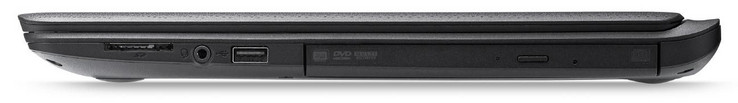 Rechts: SD-kaartlezer, hoofdtelefoon/microfoon combo-aansluiting, USB 2.0 (Type-A), DVD-burner