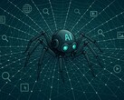 AI crawlers zijn bots, of geautomatiseerde programma's. Ze lijken op een spin en bewegen over het internet om informatie te verzamelen. (Afbeeldingsbron: ChatGPT / OpenAI)