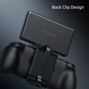De Dual Screen Add-on heeft een geïntegreerde USB-C kabel waarmee het op een ondersteund apparaat kan worden aangesloten. (Afbeeldingsbron: Retroid)