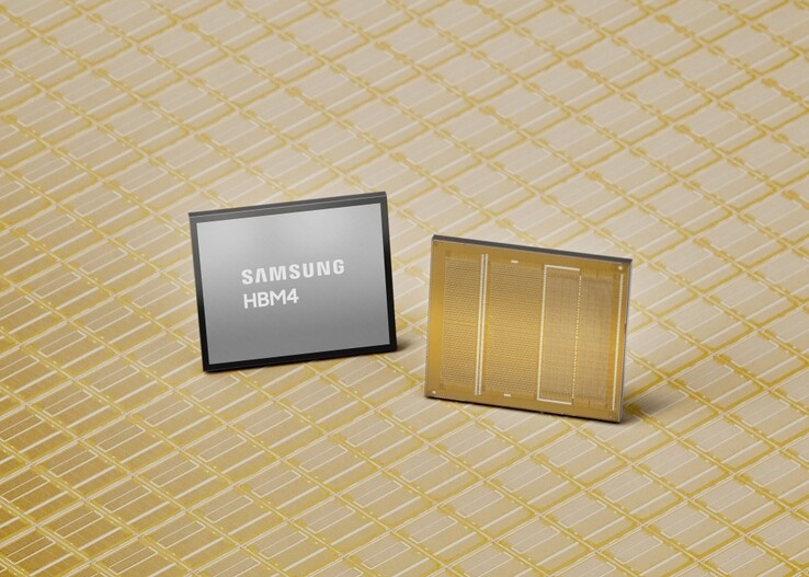De Samsung HBM4 AI geheugenchip.