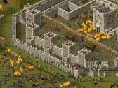 Een afbeelding van een kasteel in Stronghold: Definitive Edition, dat nu te koop is op Steam.