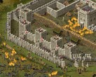 Een afbeelding van een kasteel in Stronghold: Definitive Edition, dat nu te koop is op Steam.