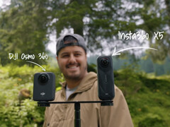 De DJI Osmo 360 en Insta360 X5 naast elkaar. (Afbeeldingsbron: Benett Graezer)