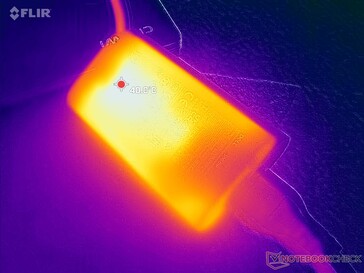 AC-adapter bereikt meer dan 40 C bij belasting