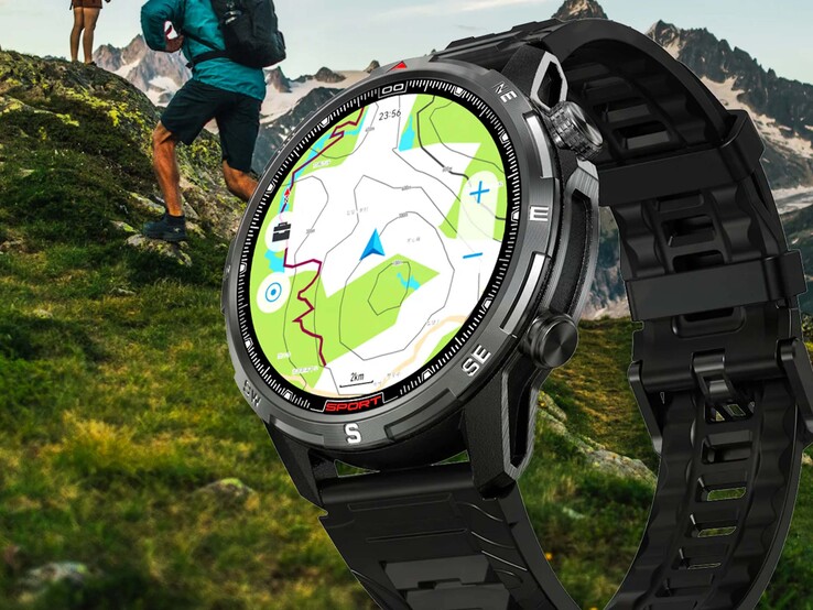 Kaarten kunnen op het horloge worden gedownload voor offline gebruik.