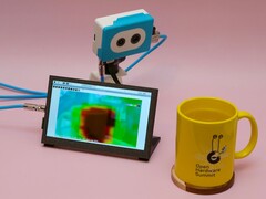 Thermisch beeld van een hete mok (Afbeelding Bron: Adafruit)