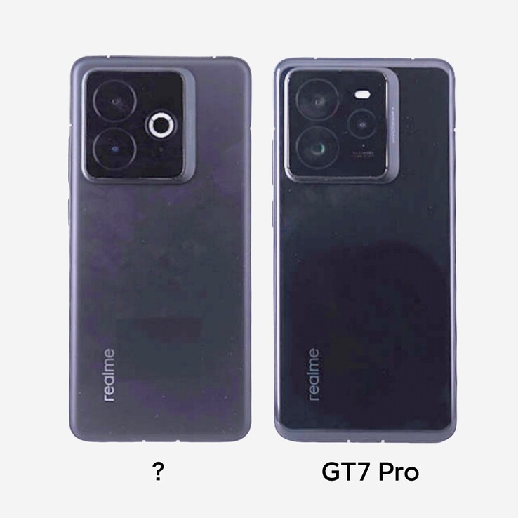 De aankomende smartphone van Realme heeft een andere camerabult dan die van de GT 7 Pro.  (Bron: Digital Chat Station via Weibo)