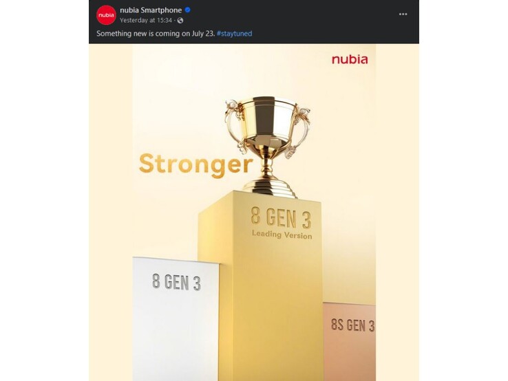 Nubia onthulde de wereldwijde lanceerdatum voor de verbeterde Z60 Ultra via een teaser op Facebook (Bron: Nubia Facebook)