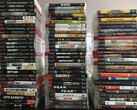 Een verzameling fysieke PS3-games afgebeeld