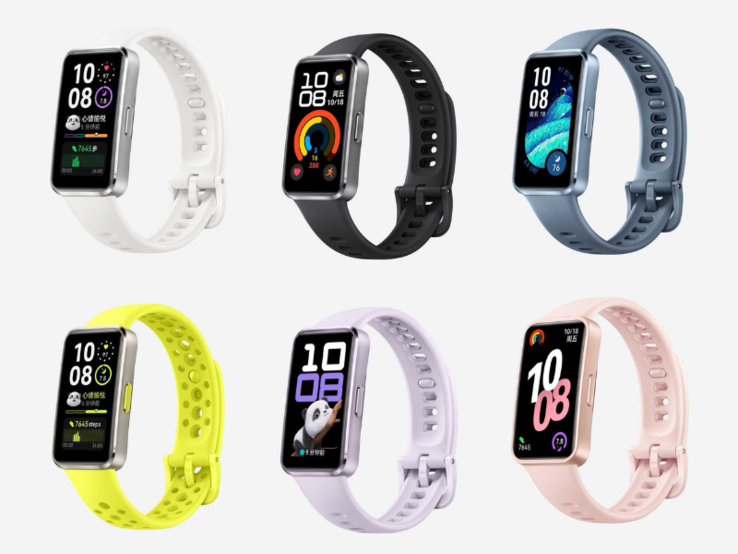 De Huawei Band 10 zal verkrijgbaar zijn in zes kleuren. (Afbeeldingsbron: Ruige Plays Digital via Weibo)