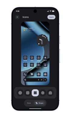 De vorm van app-pictogrammen kan worden gewijzigd