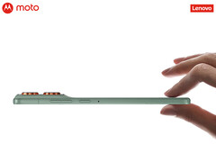 De Moto X70 Air wordt in oktober 2025 in China gelanceerd. Afgebeeld: de teaserfoto van de slanke telefoon. (Afbeeldingsbron: Lenovo)