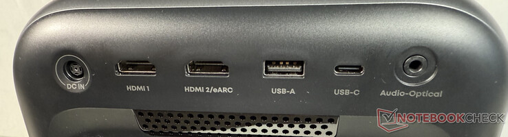Aansluitingen op de Nebula X1 incl. HDMI 2.1