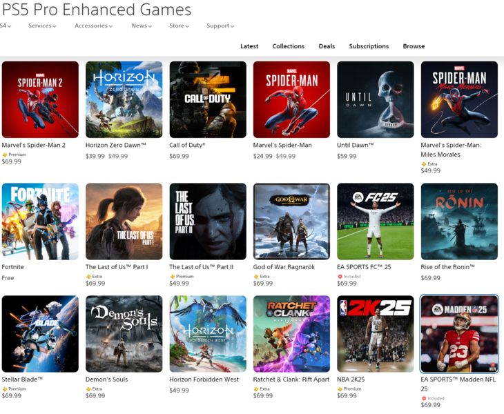 Sony PS5 Pro verbeterde games juli 2025 (Afbeeldingsbron: screenshot, Sony PlayStation)