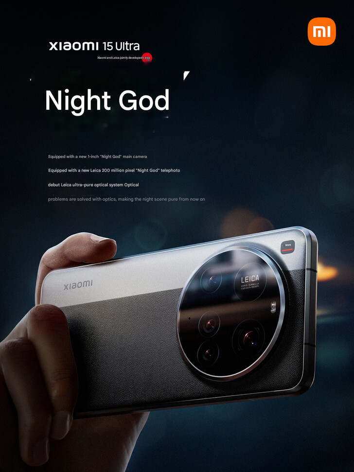 Xiaomi 15 Ultra wordt aangeprezen als "Nacht God" (Afbeeldingsbron: Xiaomi - machine vertaald)