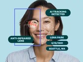 De roze-gekleurde Zenni Optical ID Guard brilcoating helpt bij het blokkeren van gezichtsbeveiligingsbedreigingen door volledige gezichtsscans tegen te houden. (Afbeeldingsbron: Zenni Optical)