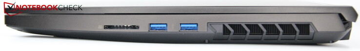 Rechts: SD-lezer, 2x USB-A 3.2 Gen1 (USB 3.0)