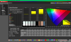 ColorChecker vóór kalibratie (vs. P3)