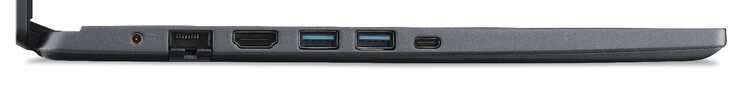 Linkerzijde: Stroomvoorziening, Gigabit Ethernet, HDMI, 2x USB 3.2 Gen 1 (Type-A), Thunderbolt 4 (Type-C; Power Delivery, DisplayPort)