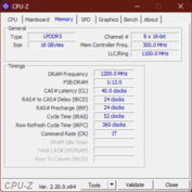 CPU-Z Geheugen