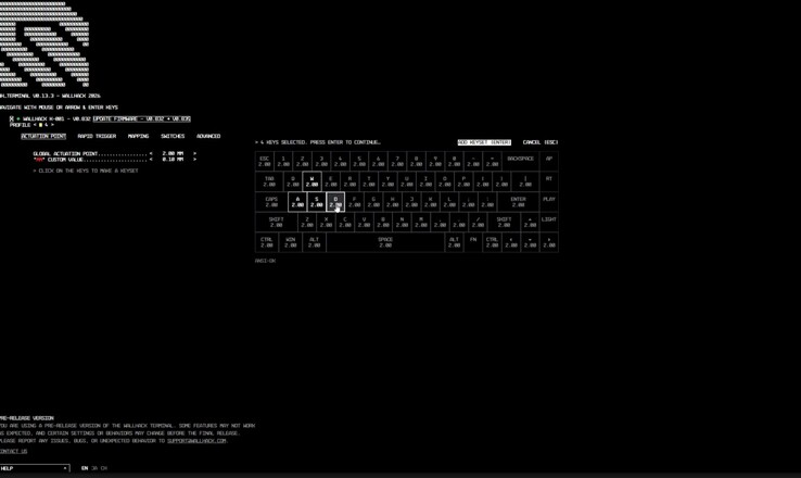 Het toetsenbord kan via een webapp worden geconfigureerd.