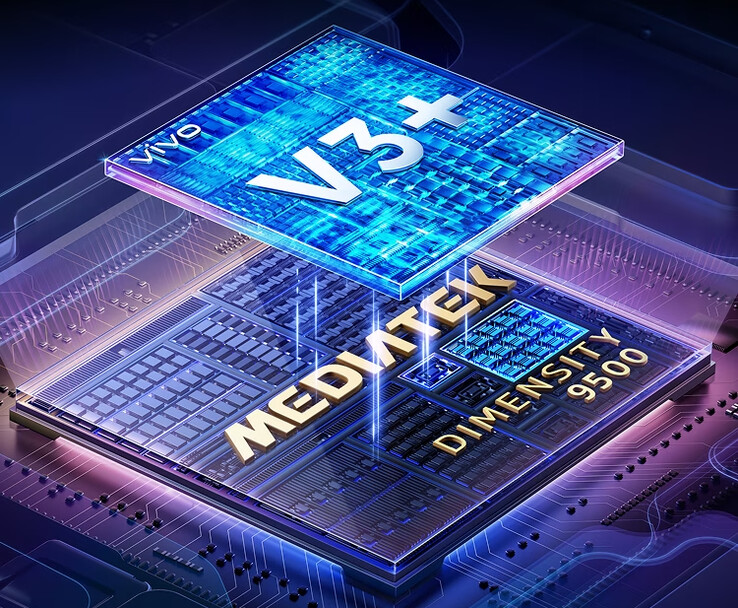 De Vivo X300 en X300 Pro combineren de Dimensity 9500-chipset van MediaTek met een eigen Vivo V3+ beeldverwerkingschipset. (Afbeelding bron: Vivo)