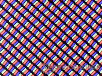 Scherpe RGB-subpixels door de glanzende deklaag