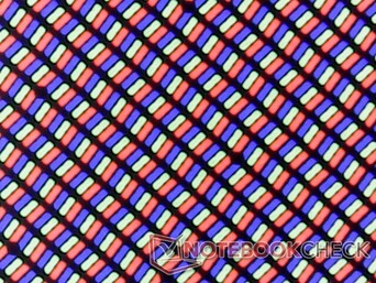 Scherpe RGB-subpixels door de glanzende deklaag
