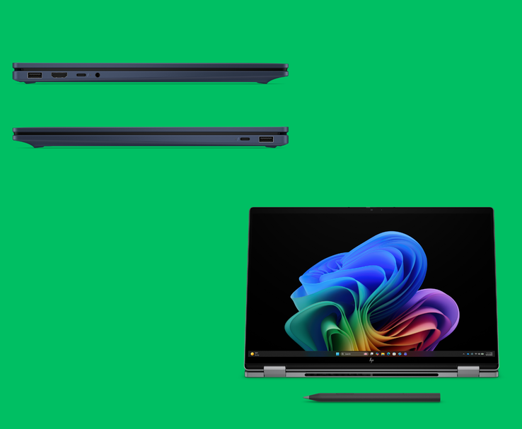 HP OmniBook X Flip 16-inch 2-in-1-laptop getoond in tabletmodus met stylusondersteuning (Afbeelding bron: HP)