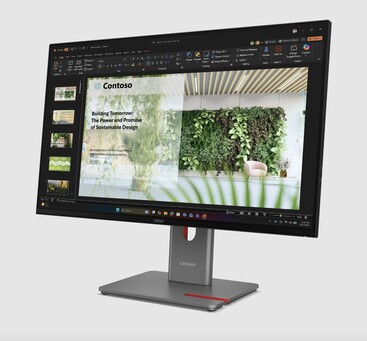 Vooraanzicht van de Lenovo P27UL OLED-monitor.