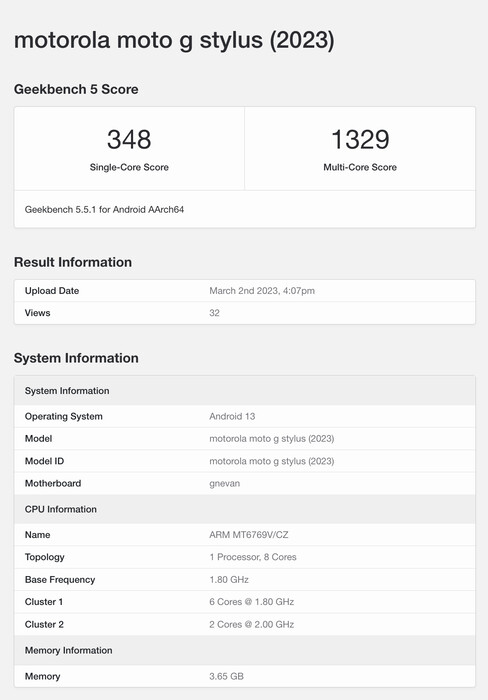 (Beeldbron: Geekbench)