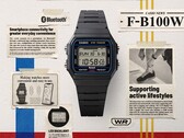 De nieuwe F-B100W-horloges van Casio combineren Bluetooth en stappentelling met het klassieke F-91W-ontwerp