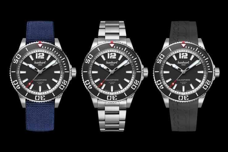 Het duikhorloge is verkrijgbaar met drie verschillende banden